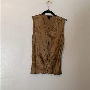 The Limited SILK collection sleeveless top in gold